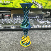 3D Printed Spiral Eject Stereo Toy – Stress Relief Gadget(Green, purple, white, black four-in-one)