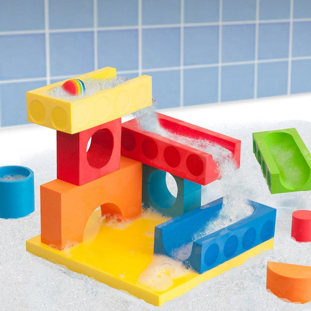 Waterfall Ball Run Set – Creative STEM Building Bath Toy for Kids