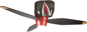 Aircraft-Themed Ceiling Fan 48-inch 3-Blade Solid Wood