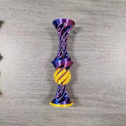 3D Printed Spiral Eject Stereo Toy – Stress Relief Gadget(Green, purple, white, black four-in-one)