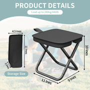Foldable Backpack Stool – Portable Zip-Pack Chair for Hiking, Camping, Fishing & Travel