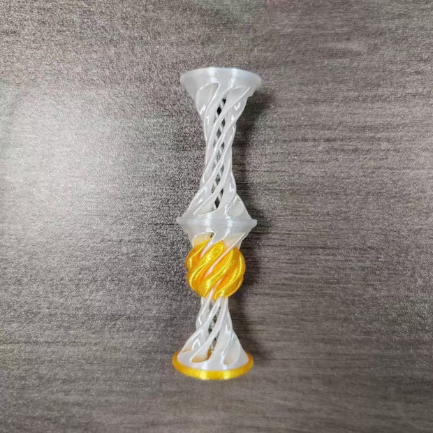 3D Printed Spiral Eject Stereo Toy – Stress Relief Gadget(Green, purple, white, black four-in-one)