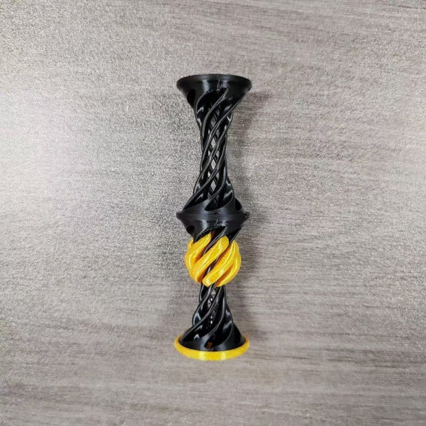 3D Printed Spiral Eject Stereo Toy – Stress Relief Gadget(Green, purple, white, black four-in-one)