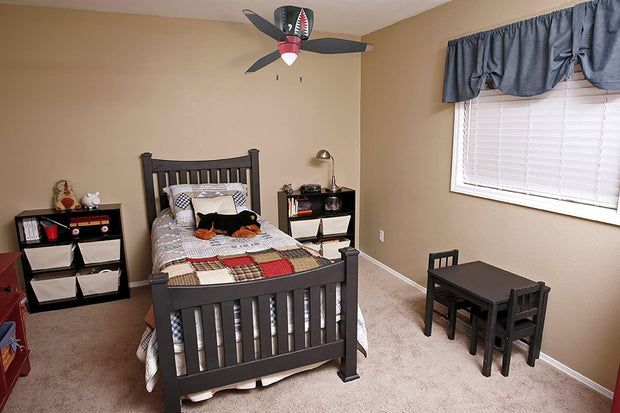 Aircraft-Themed Ceiling Fan 48-inch 3-Blade Solid Wood