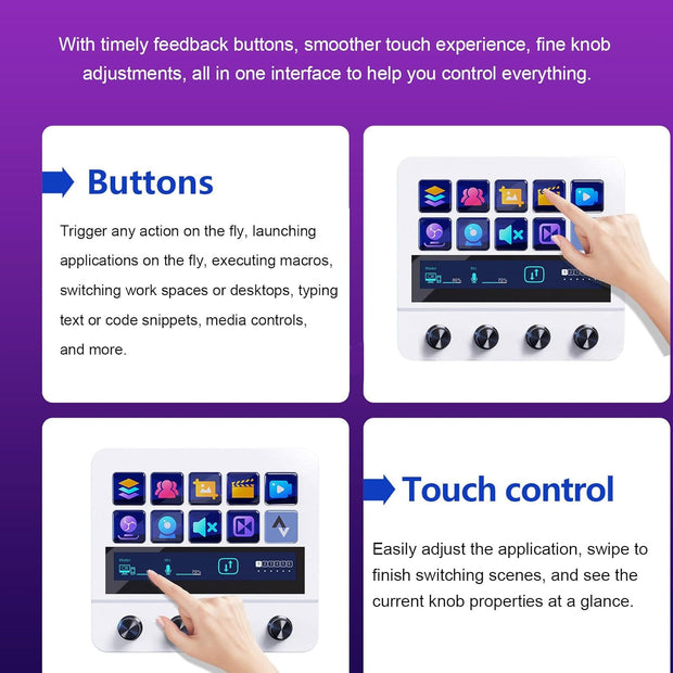 Jectse 10-Key LCD Stream Deck with Customizable Shortcuts 🎮✨