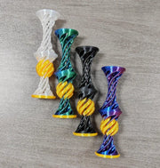 3D Printed Spiral Eject Stereo Toy – Stress Relief Gadget(Green, purple, white, black four-in-one)