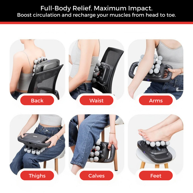 16-Heads Percussion Massage Gun - Full Body Muscle Massager