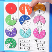 Montessori Wooden Fraction Math Toy – Magnetic Arithmetic Learning Book for Kids