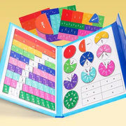 Montessori Wooden Fraction Math Toy – Magnetic Arithmetic Learning Book for Kids