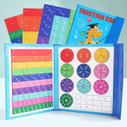 Montessori Wooden Fraction Math Toy – Magnetic Arithmetic Learning Book for Kids